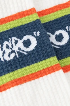 Heroes on Socks witte sokken met strepen