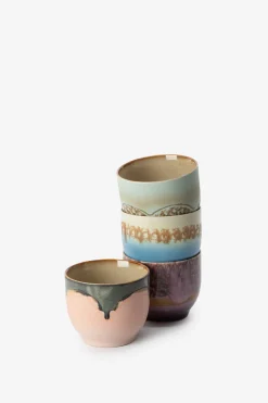 HKliving 70's ceramics mokken lagoon set