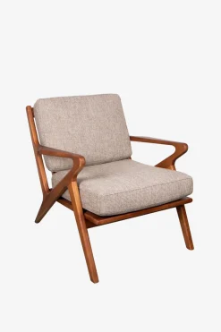 Houten stoel mid century bruin