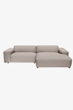 King 3-zits bank chaise longue rechts clay