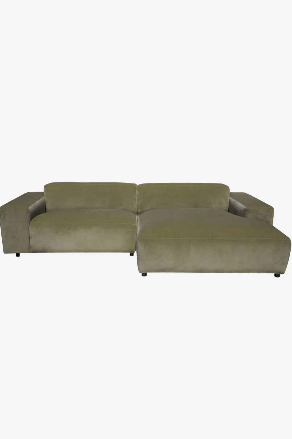King 3-zits bank chaise longue rechts grass