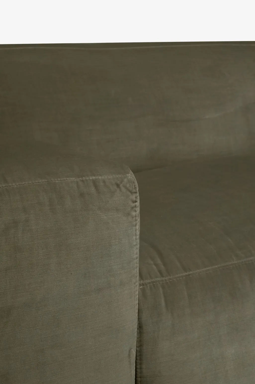 King 3-zits bank chaise longue rechts grass