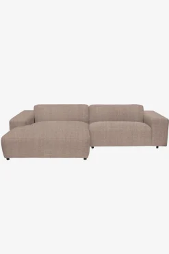 King 3-zits bank chaise longue links taupe