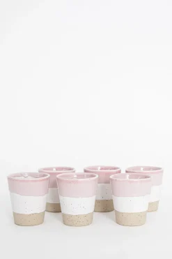 Koffiemokken Nostalgia roze wit