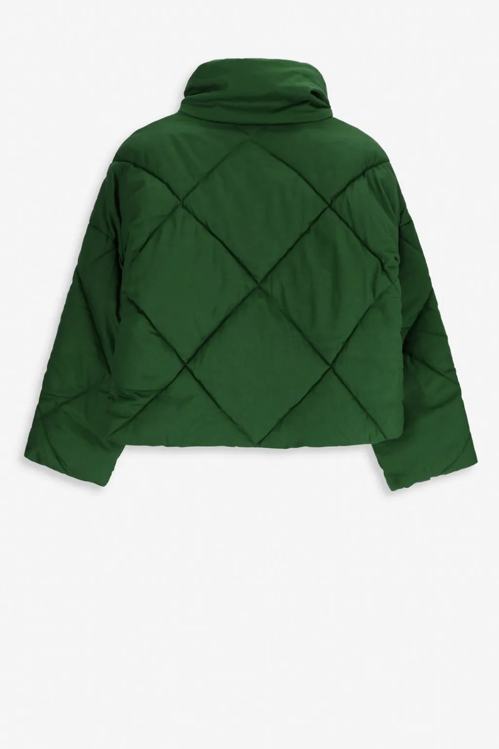 Korte groene quilted jas