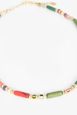 Korte ketting met multicolour kralen