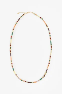 Lange ketting met multicolor kralen