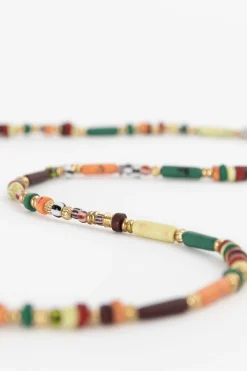Lange ketting met multicolor kralen