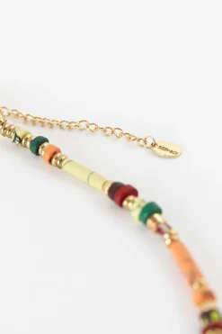 Lange ketting met multicolor kralen