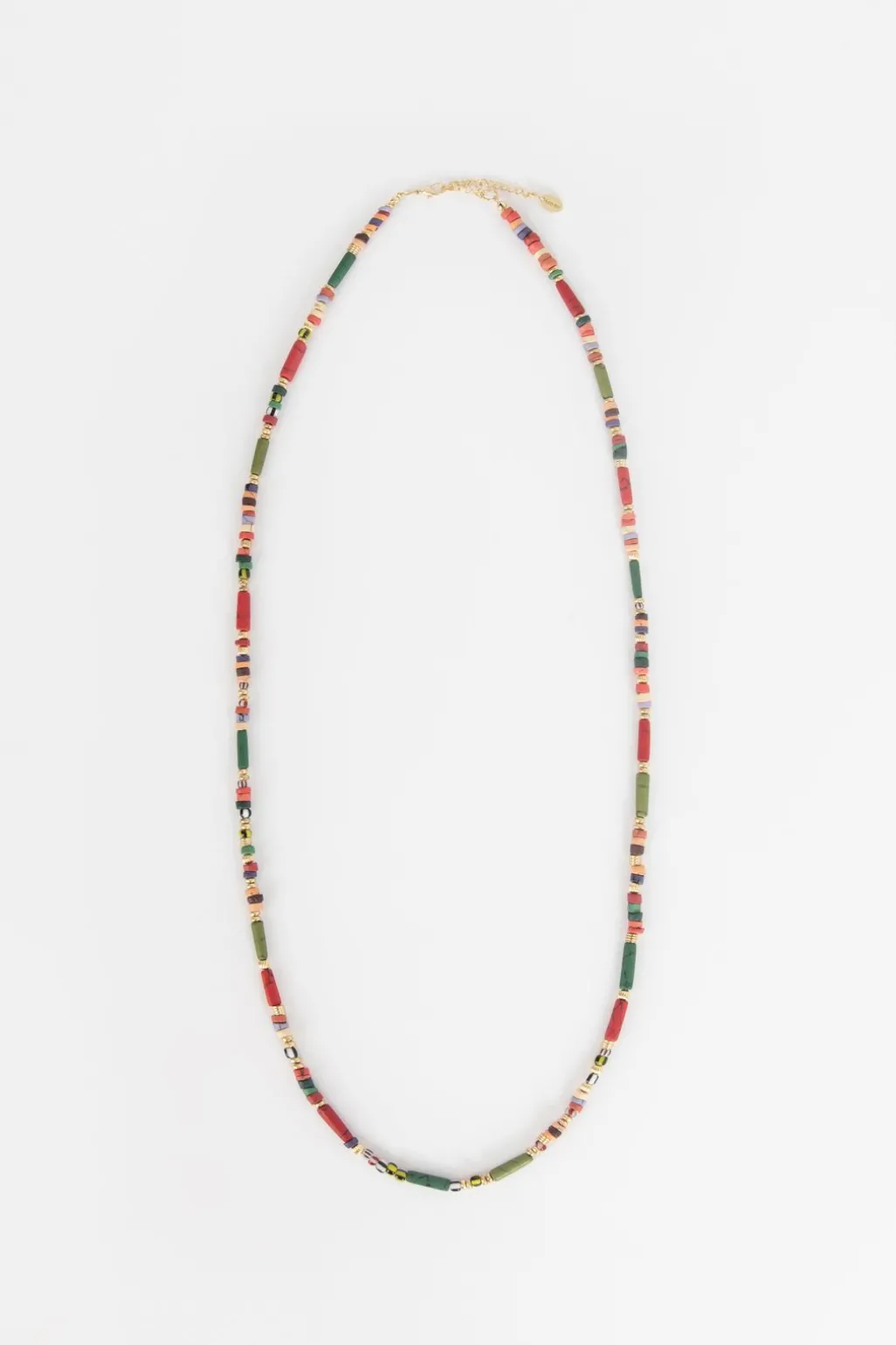 Lange ketting met multicolour kralen
