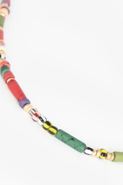 Lange ketting met multicolour kralen