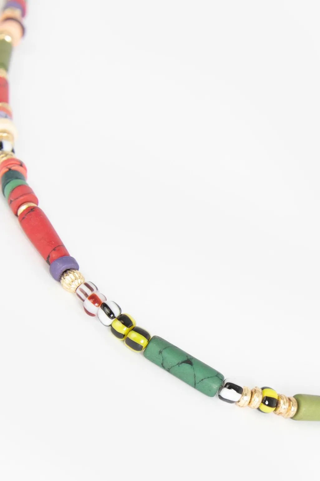 Lange ketting met multicolour kralen