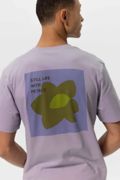 Lavendel T-shirt met artwork