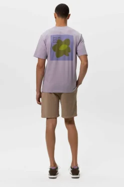 Lavendel T-shirt met artwork
