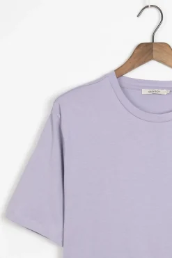 Lavendel T-shirt met artwork