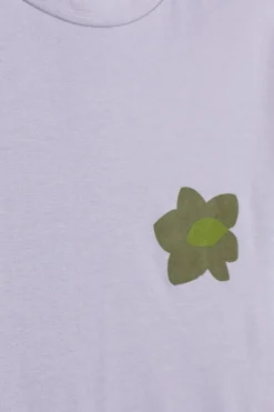 Lavendel T-shirt met artwork