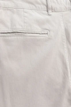 Licht beige mid-rise katoenen twill chino
