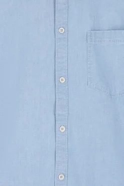 lichtblauwe chambray overhemd