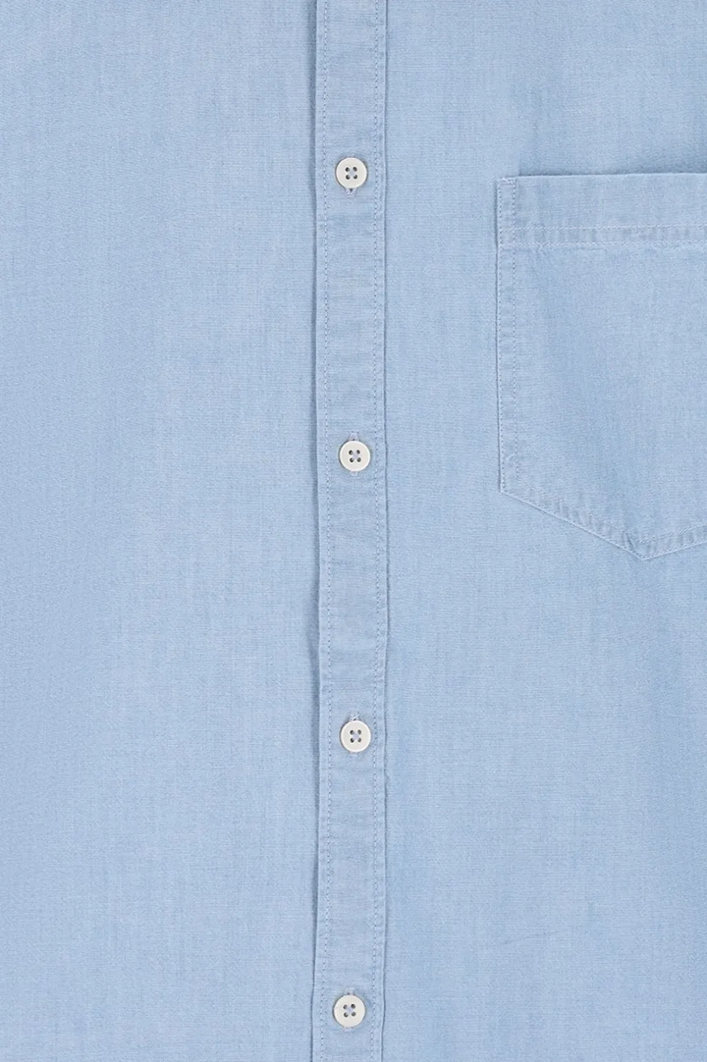 lichtblauwe chambray overhemd