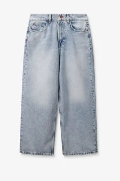 Lichtblauwe cropped jeans