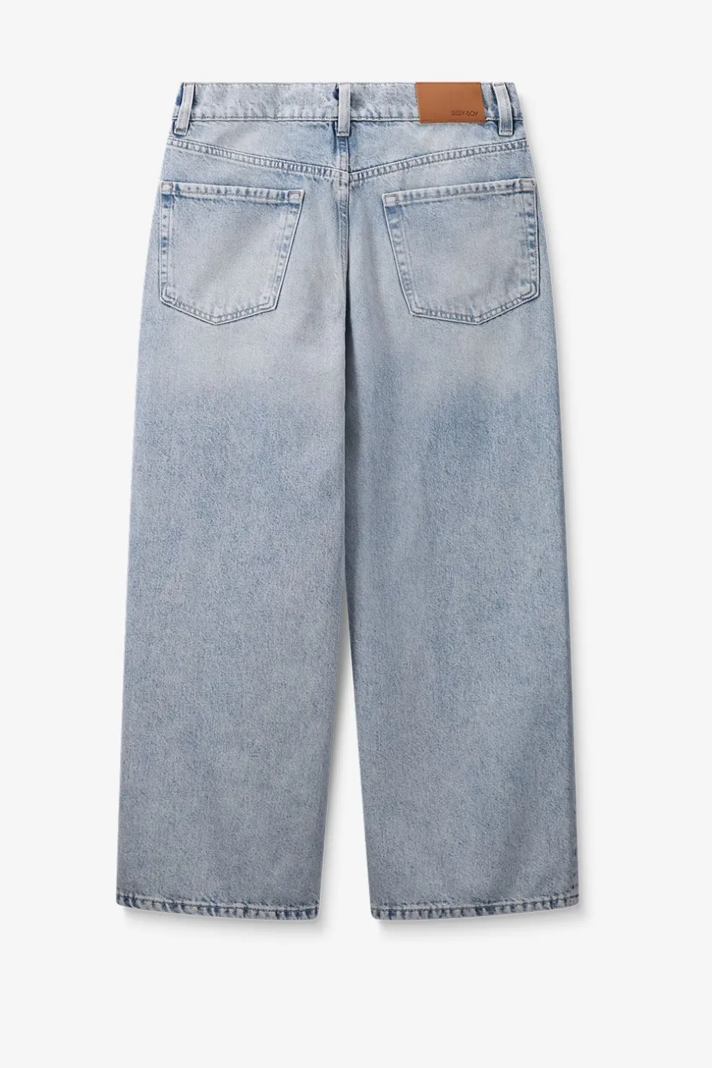 Lichtblauwe cropped jeans