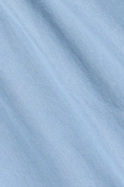 Lichtblauwe denim midi rok