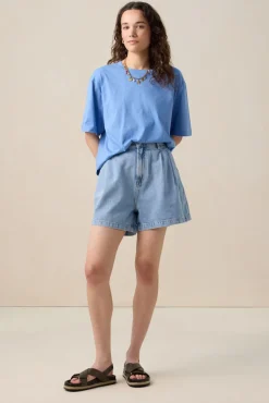 Lichtblauwe denim shorts