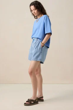 Lichtblauwe denim shorts
