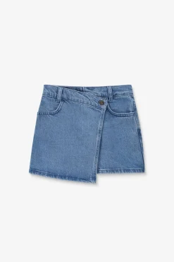 Lichtblauwe denim skort
