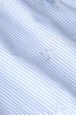 Lichtblauwe gestreepte blouse
