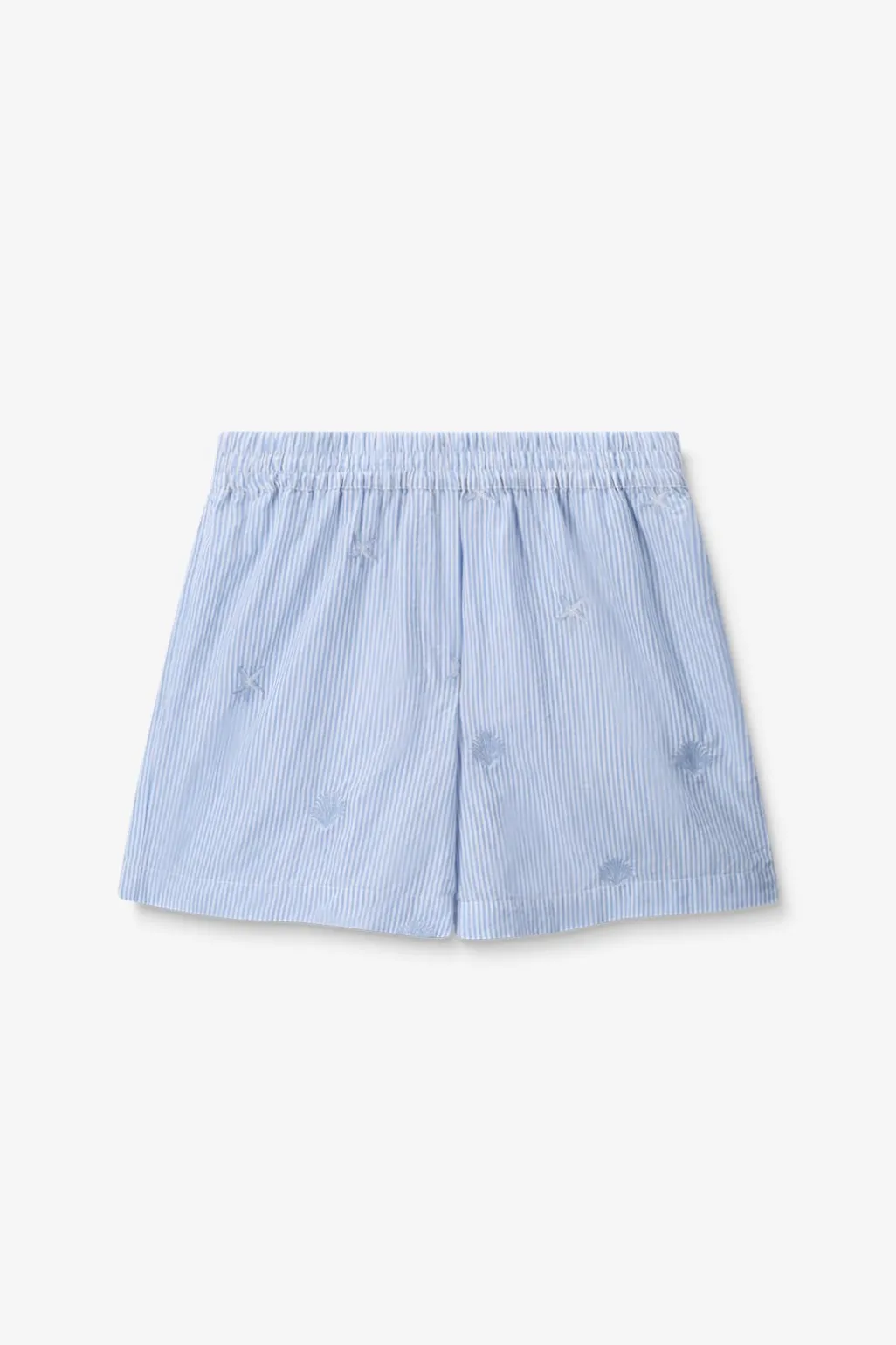 Lichtblauwe gestreepte short