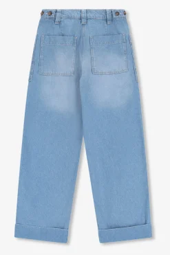 Lichtblauwe mid waist workwear jeans
