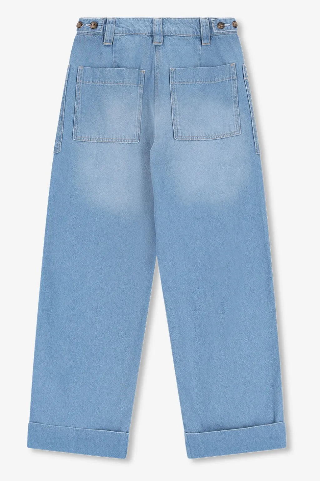 Lichtblauwe mid waist workwear jeans