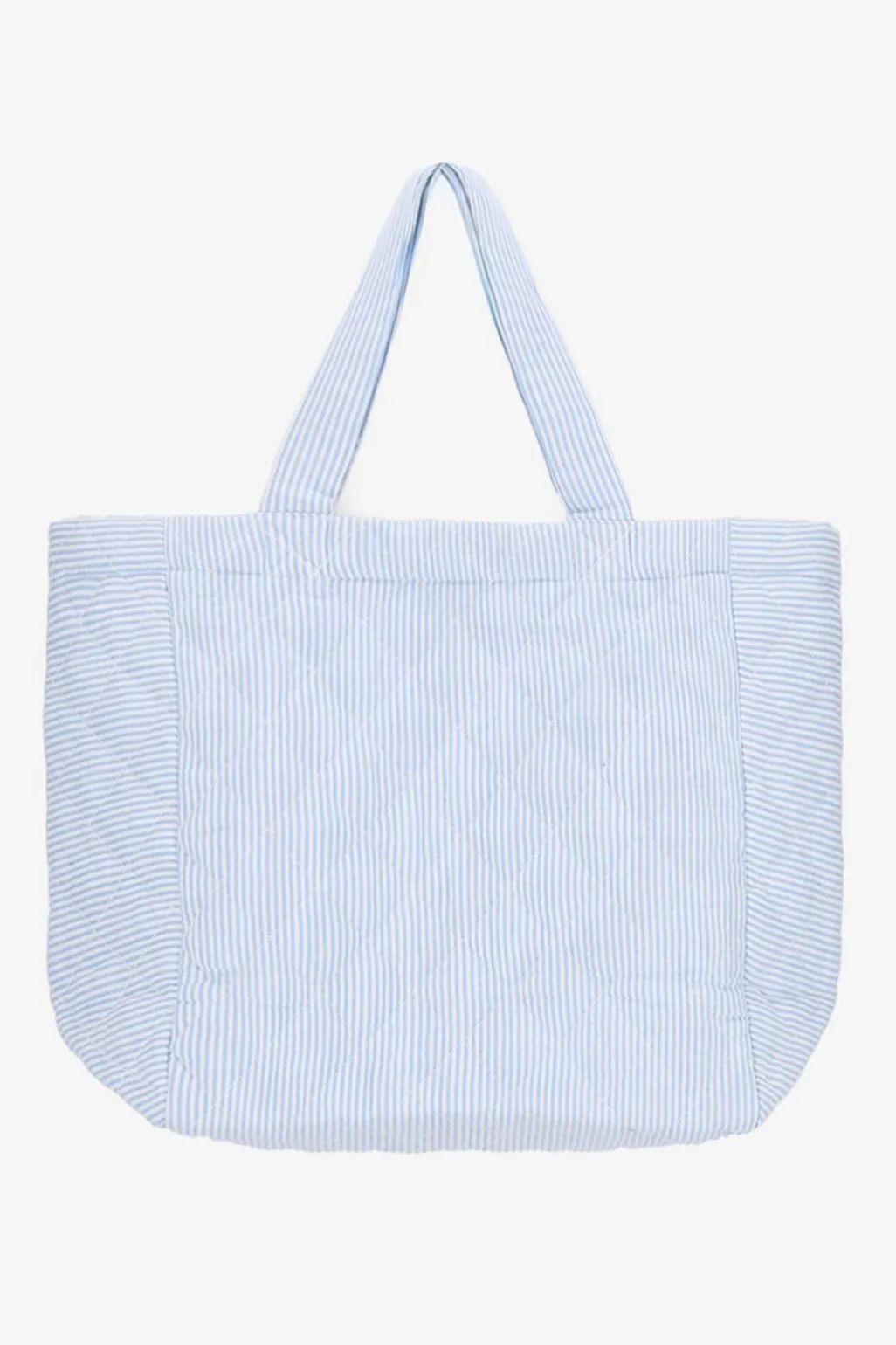 Lichtblauwe shopper met embroidery
