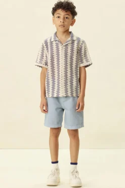 Lichtblauwe short