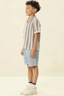 Lichtblauwe short