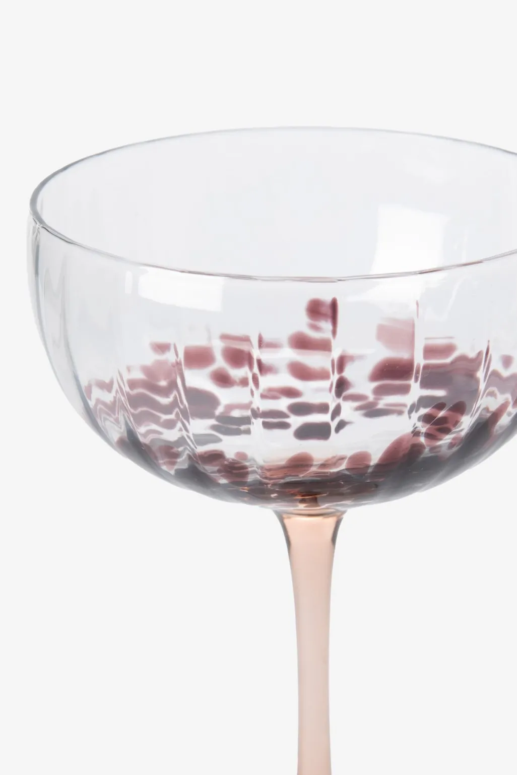 Lichtbruine champagneglazen scallop met leopard print
