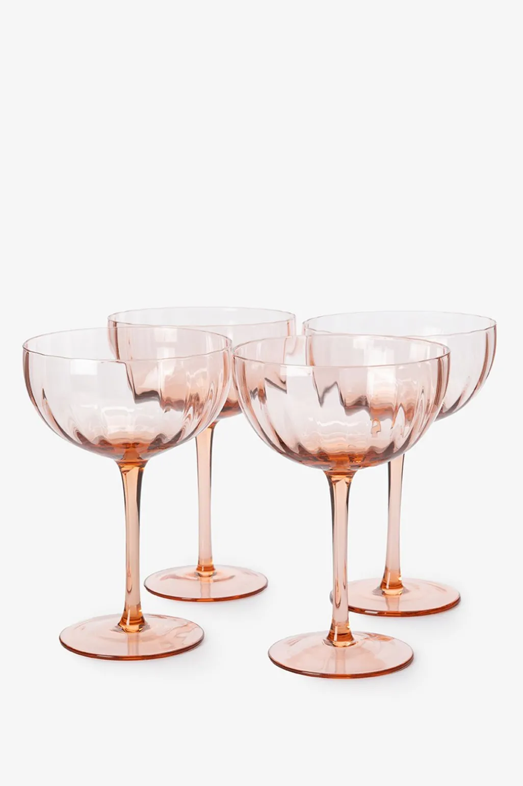 Lichtbruine champagneglazen scallop