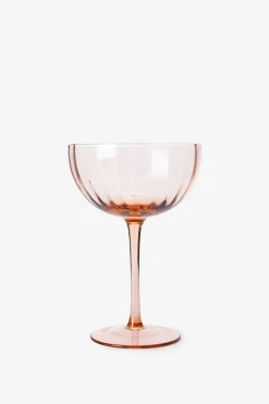Lichtbruine champagneglazen scallop