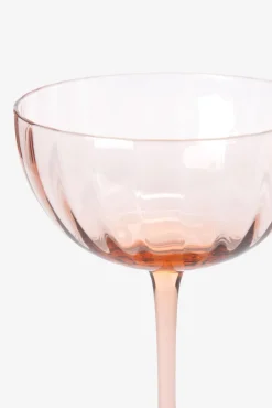 Lichtbruine champagneglazen scallop