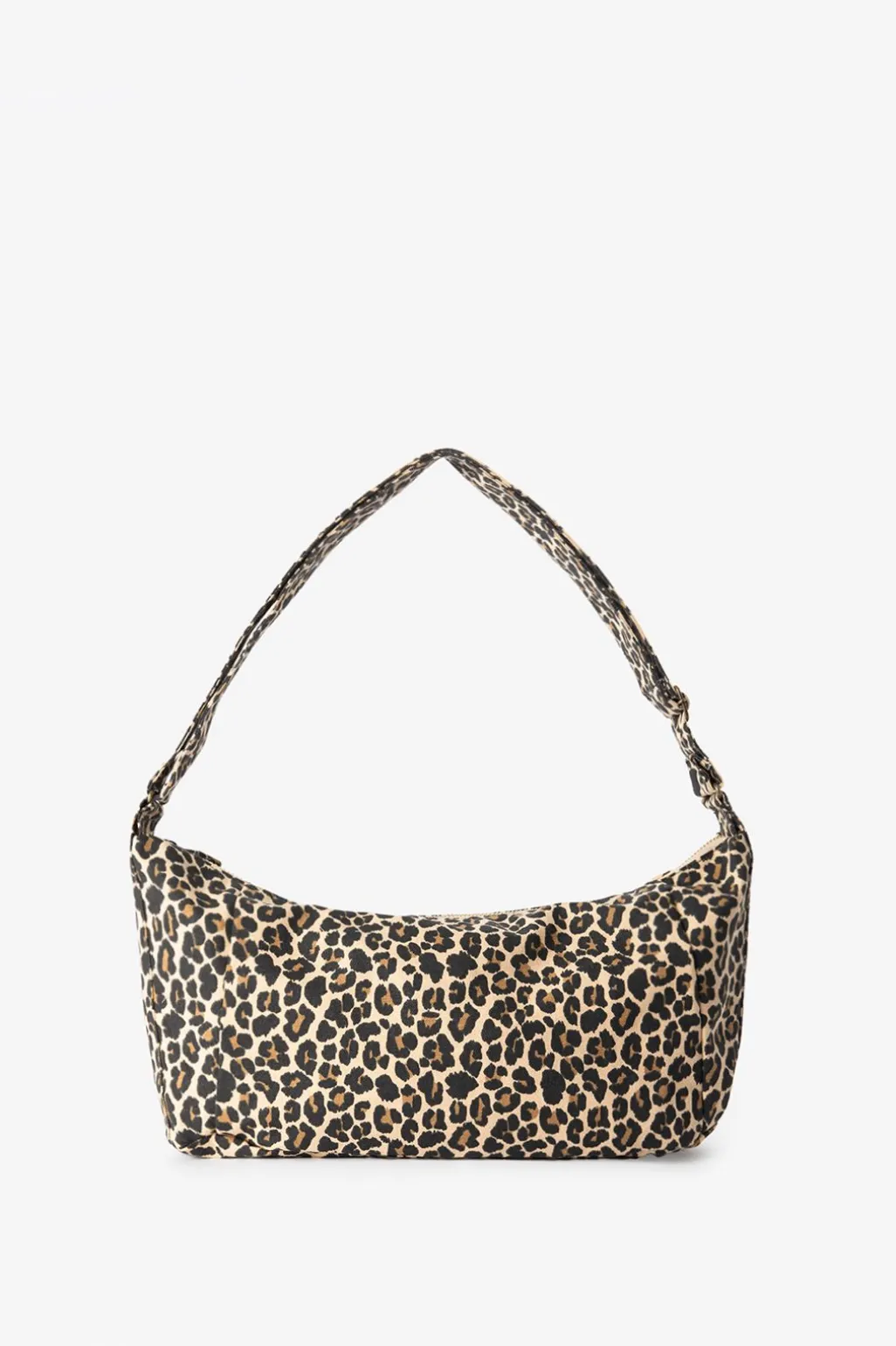 Lichtbruine crossbody tas met leopard print