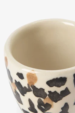 Lichtbruine eierdopjes met leopard print