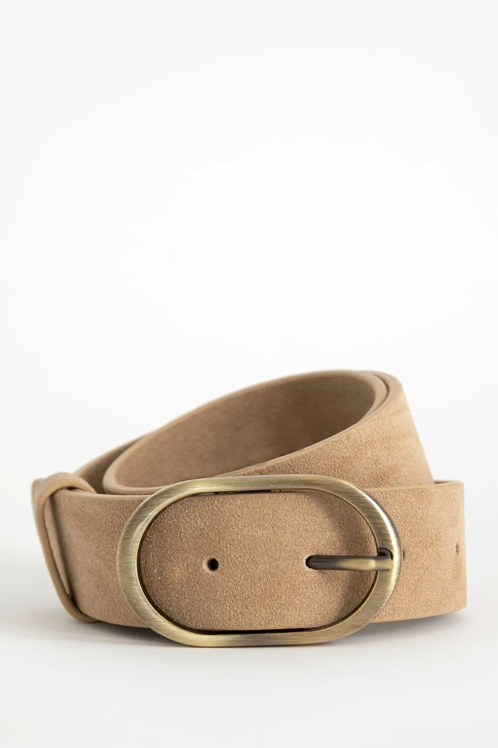 Lichtbruine suède riem