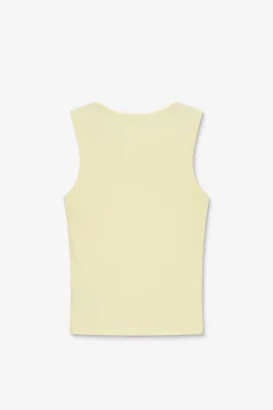 Lichtgeel rib singlet