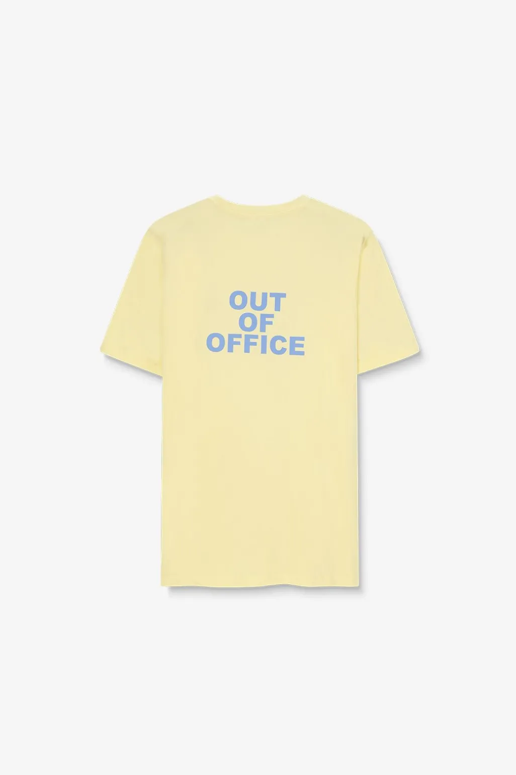 Lichtgeel T-shirt met artwork