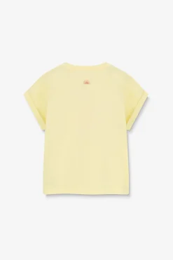 Lichtgeel T-shirt met artwork