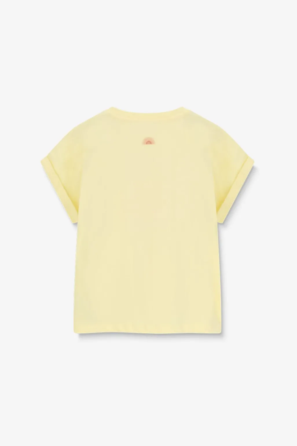 Lichtgeel T-shirt met artwork