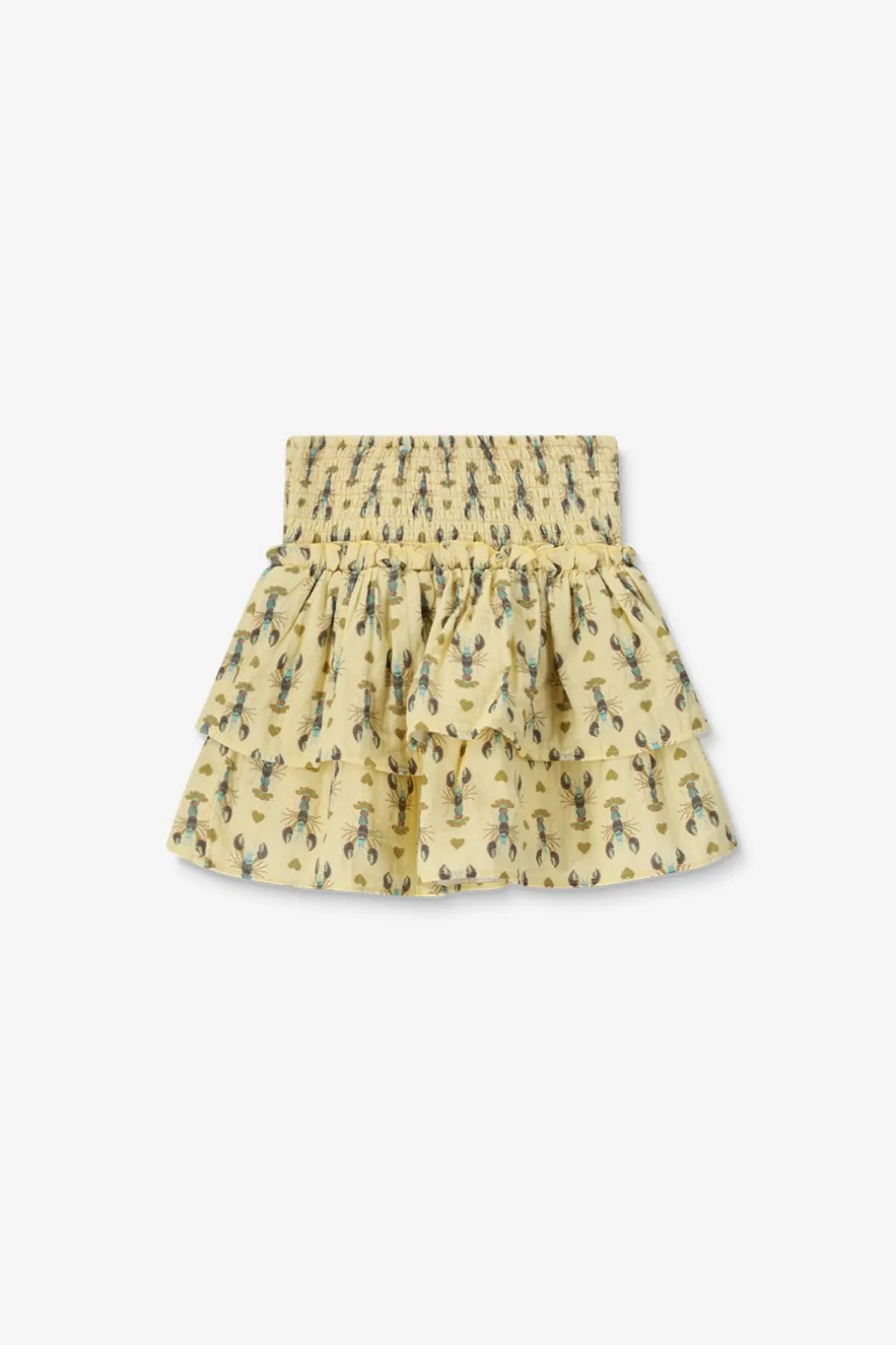 Lichtgele rok met print