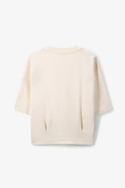 Lichtgele sweater met v-hals