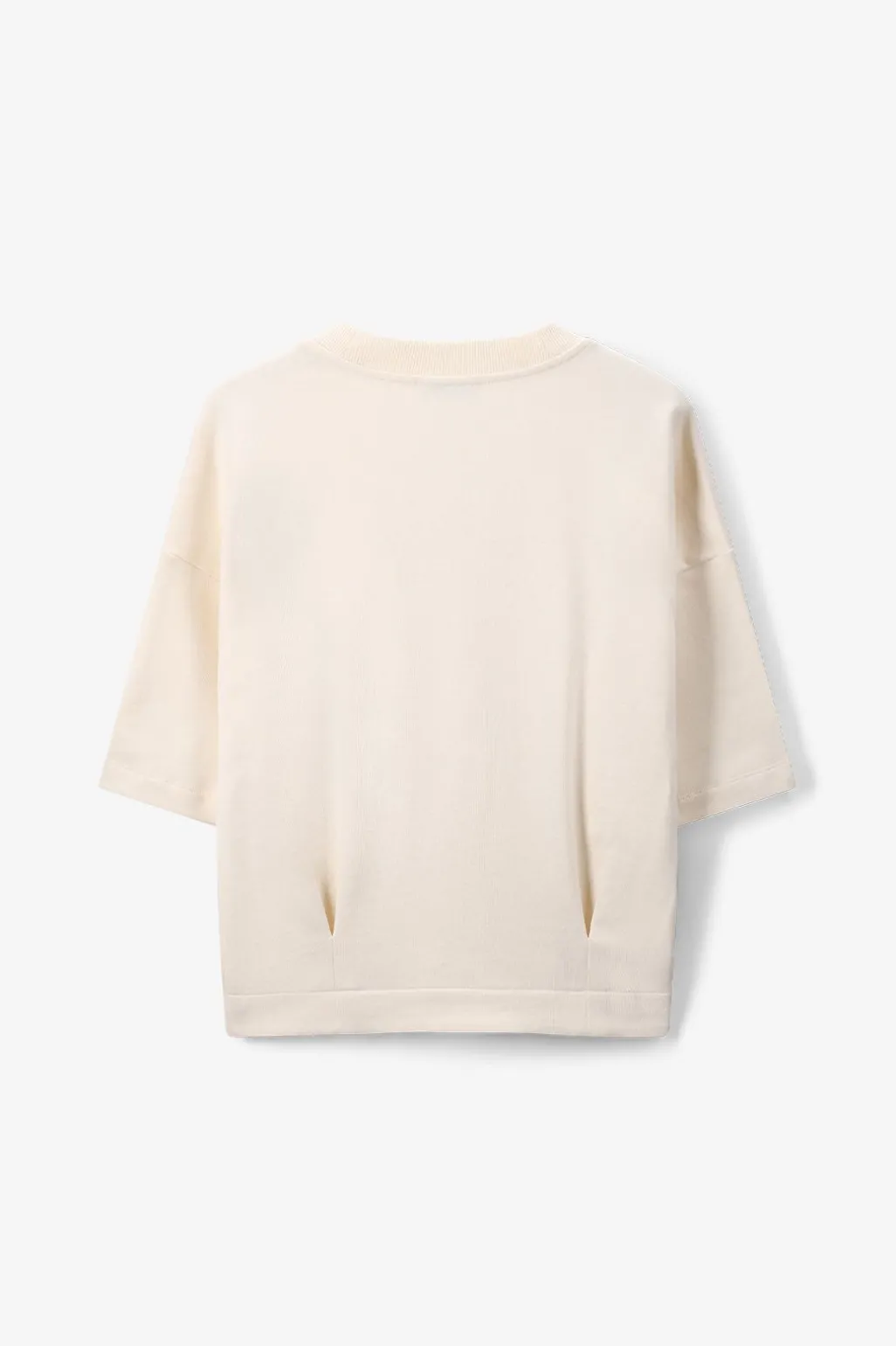 Lichtgele sweater met v-hals